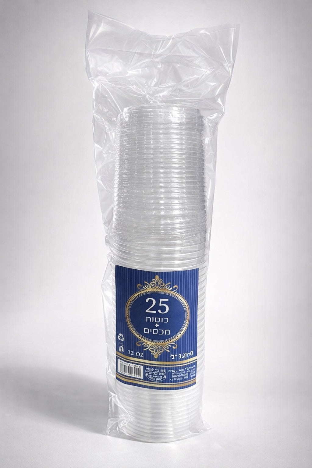 כוס פלסטיק 12OZ 360 מ"ל 25 יח'