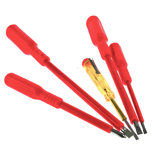 סט טסטר+4 מברגים