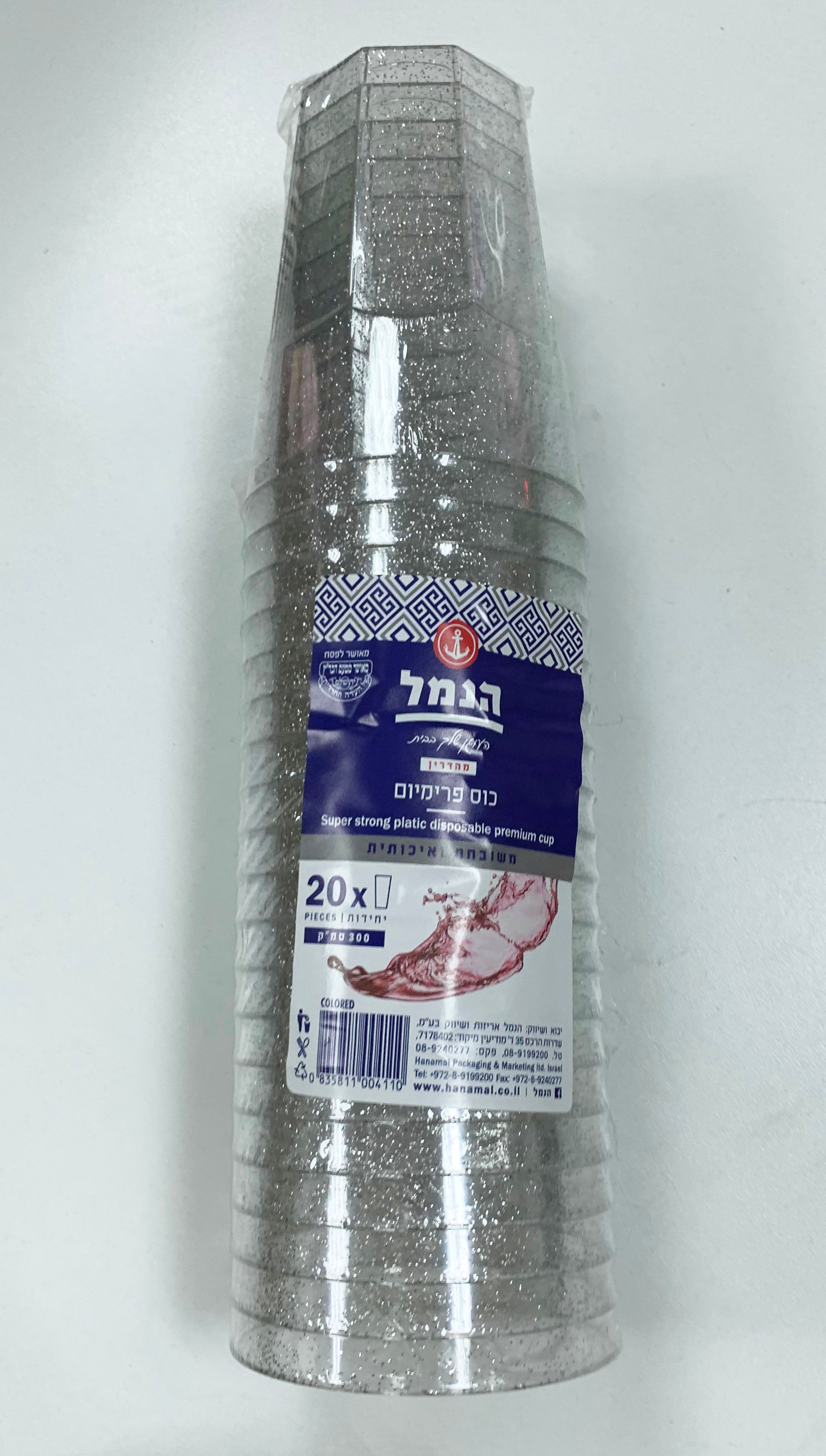 כוס פרימיום נצנץ 20 יח'- הנמל