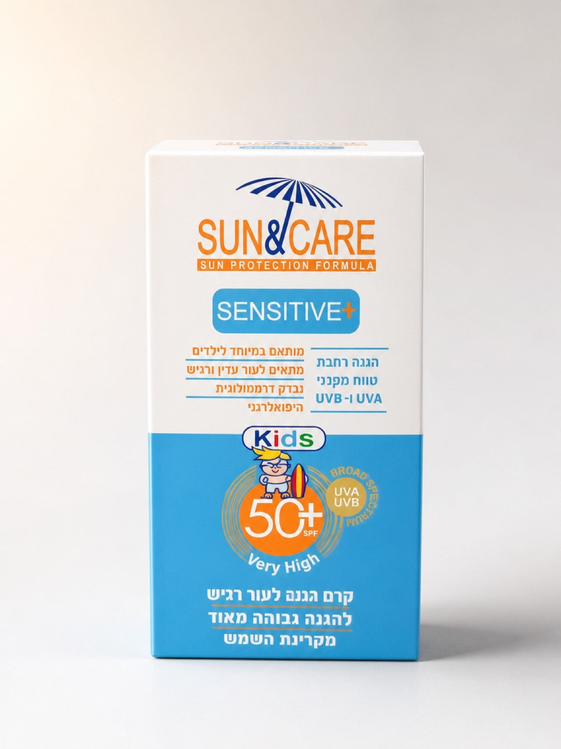 קרם הגנה סנסטיב לפנים ילדים 50 - 60 מ"ל SPF