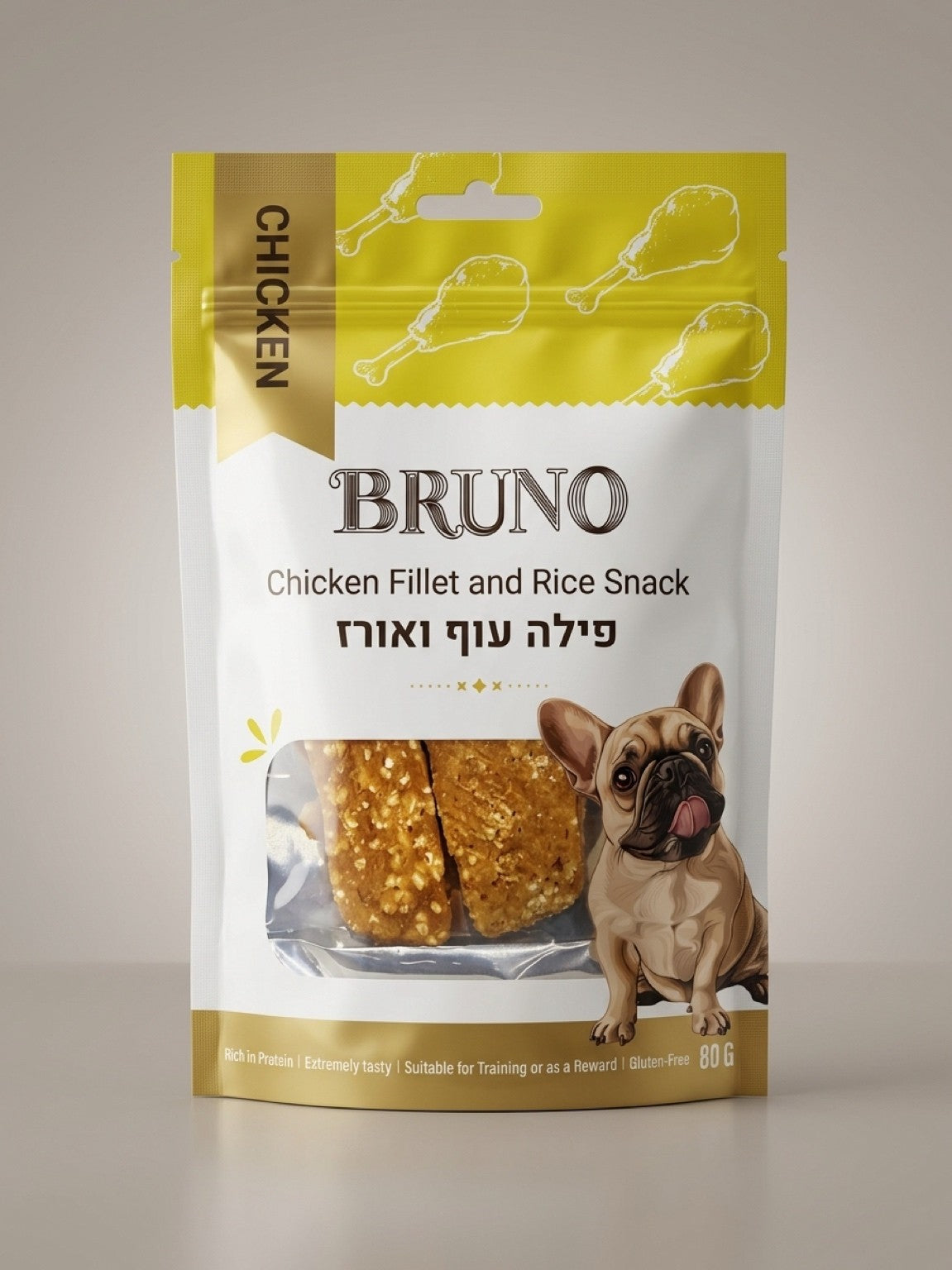 חטיף כלבים -פילה עוף ואורז מבית BRUNO-ברונו