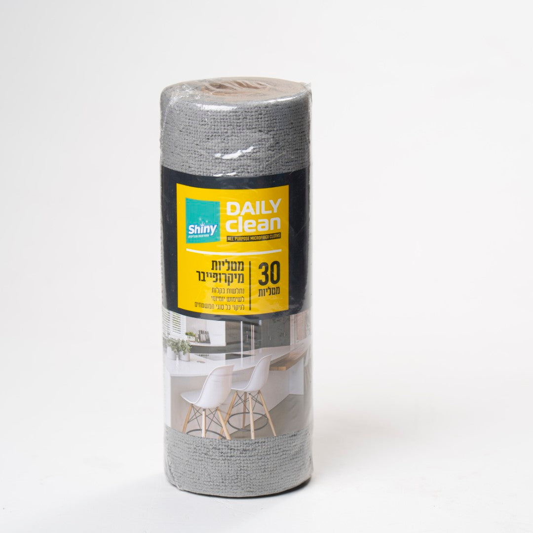 גליל מטליות מיקרופייבר 30 יח' SHINY