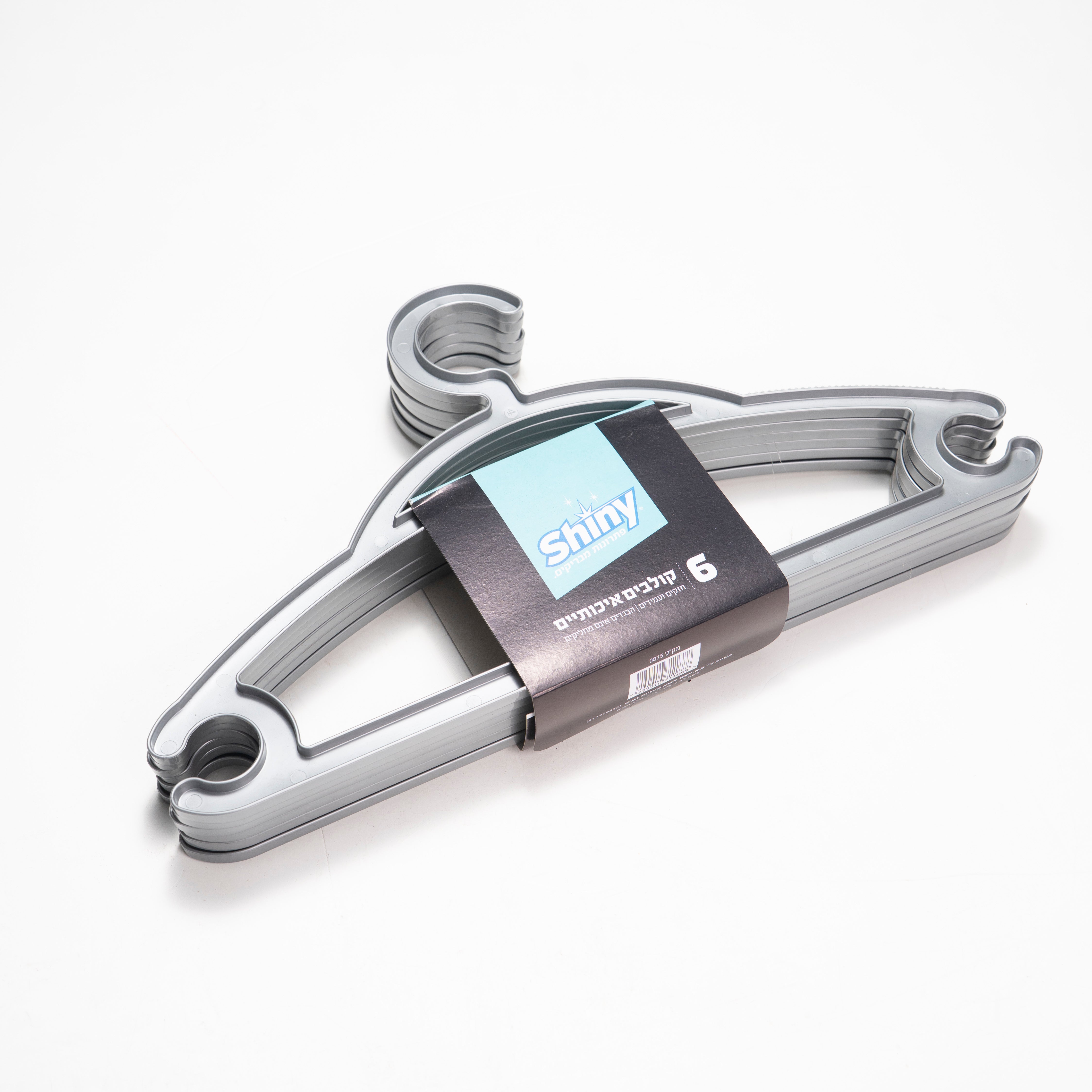 קולבים איכותיים 6 יח' שייני