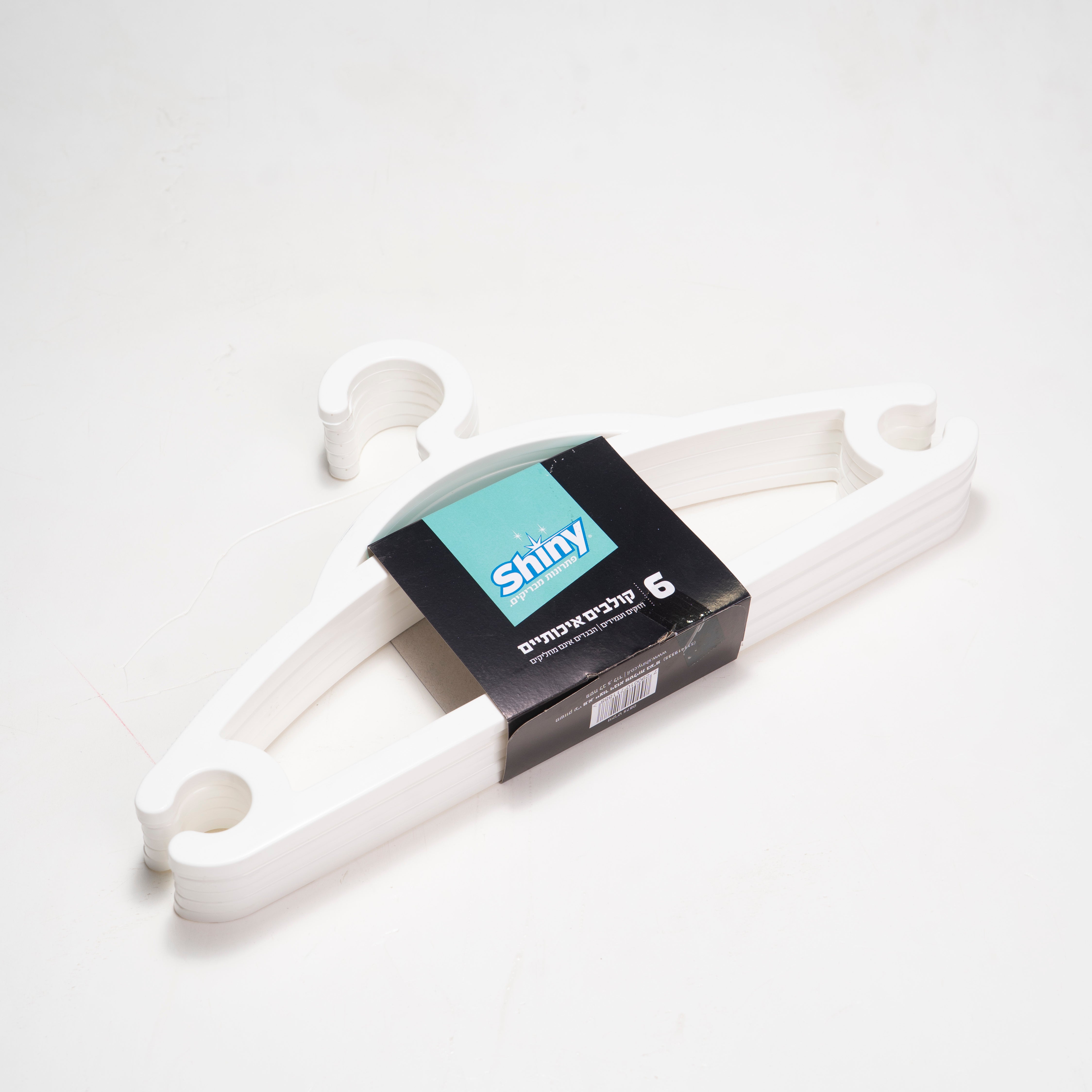 קולבים איכותיים 6 יח' שייני