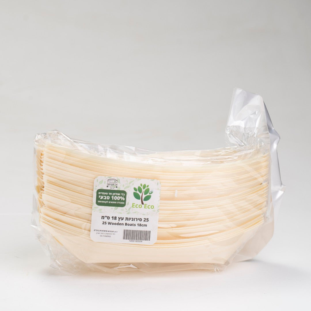 סירוניות עץ 18 ס"מ 25 יח'- מתכלה