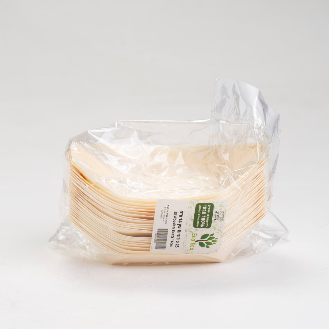 סירוניות עץ 14 ס"מ 25 יח'- מתכלה