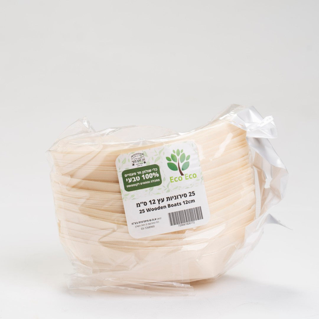 סירונית עץ 12 ס"מ 25 יח'- מתכלה