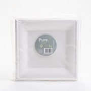 צלחת מרובעת בינונית 20 יח'- מתכלה