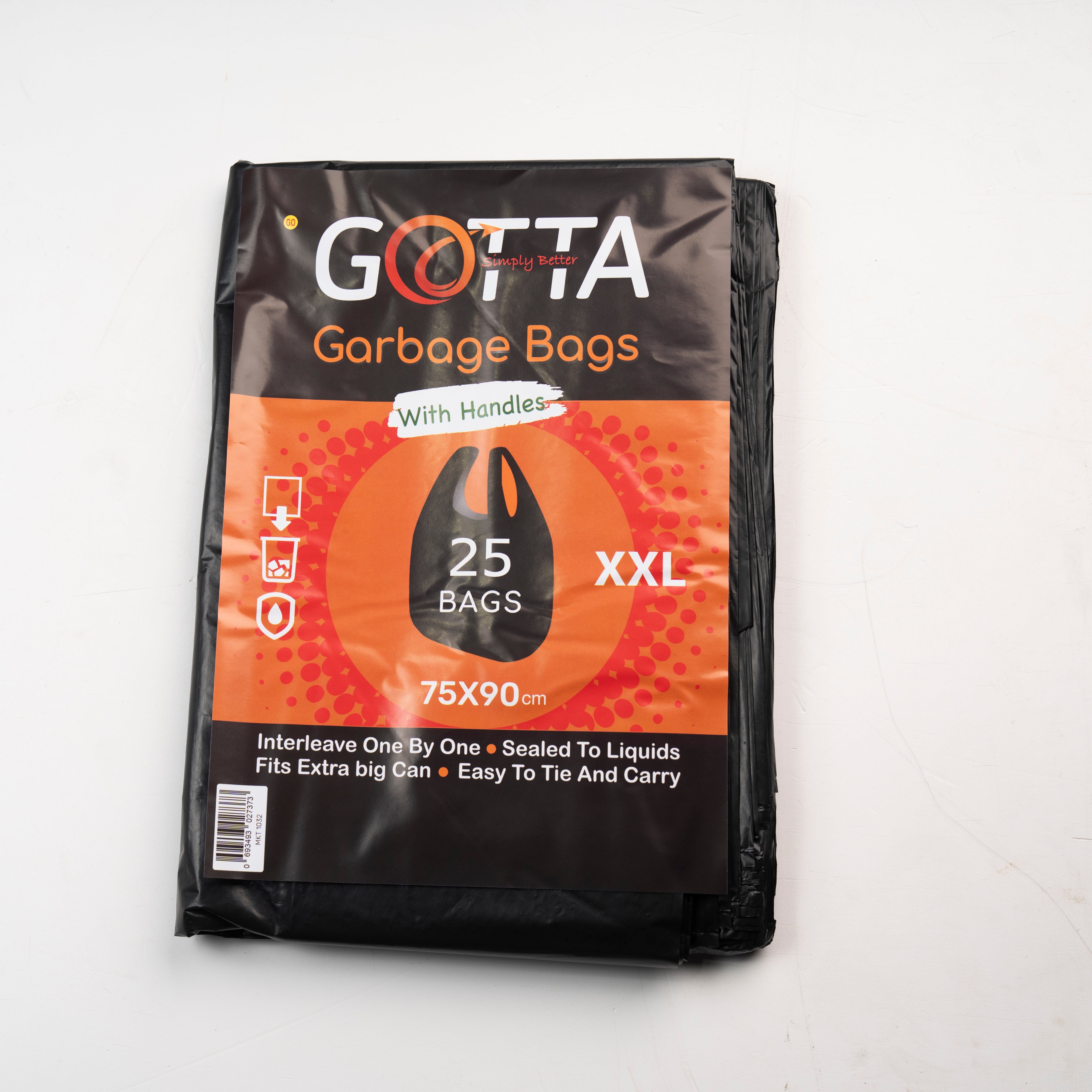 שקיות אשפה עם ידית 75/90 25 יח' GOTTA XXL