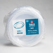 צלחות שקופות גדולות 100 יח' - הנמל