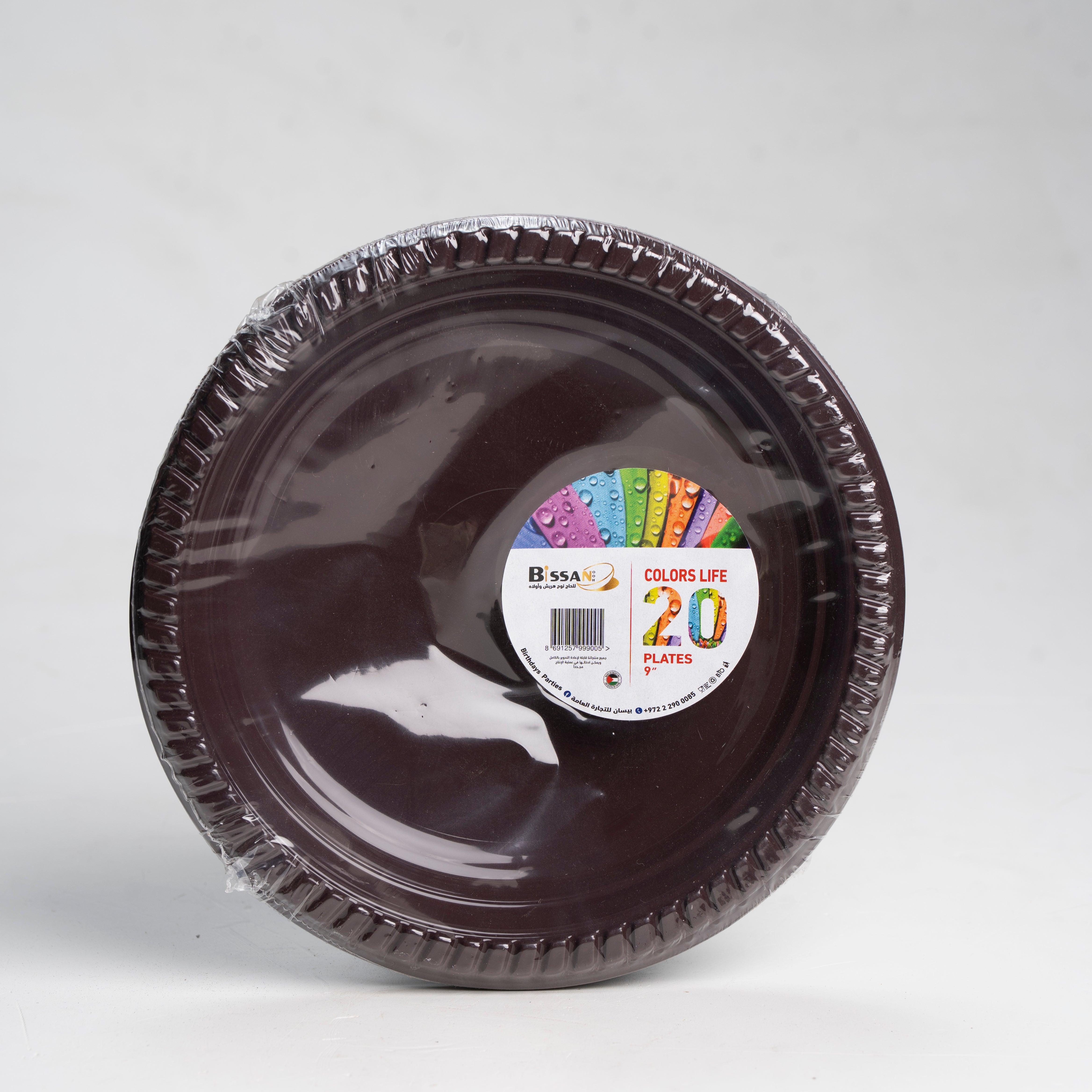 צלחות 9 בורדו 20 יח'- סקאפי