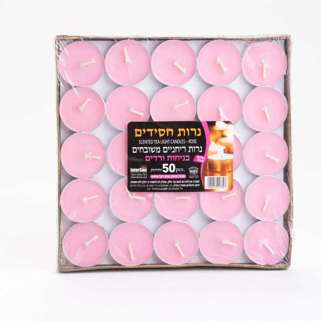 נרות חימום ריחניים בניחוח ורדים 50 יח'