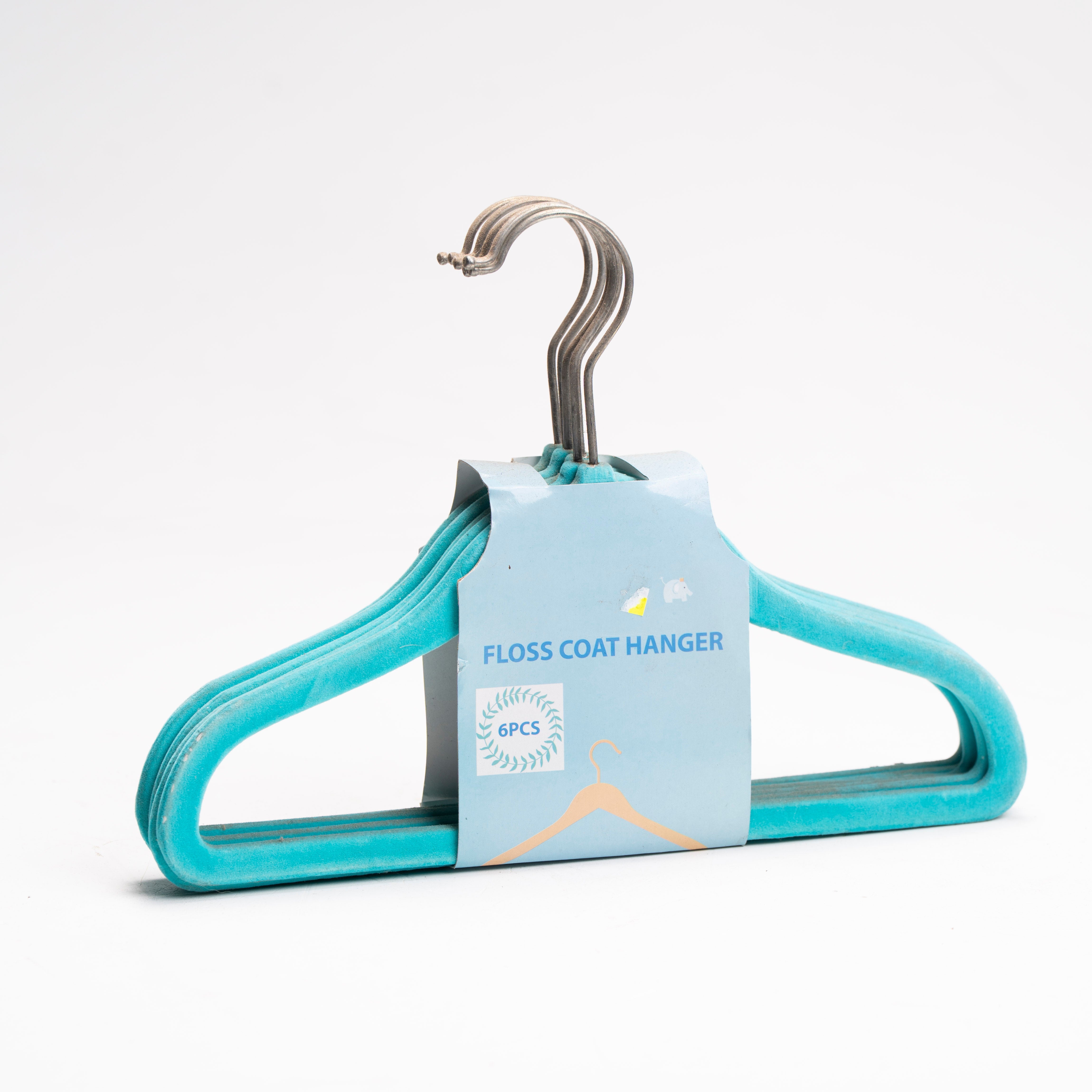 סט 6 קולבים קטיפה לילדים