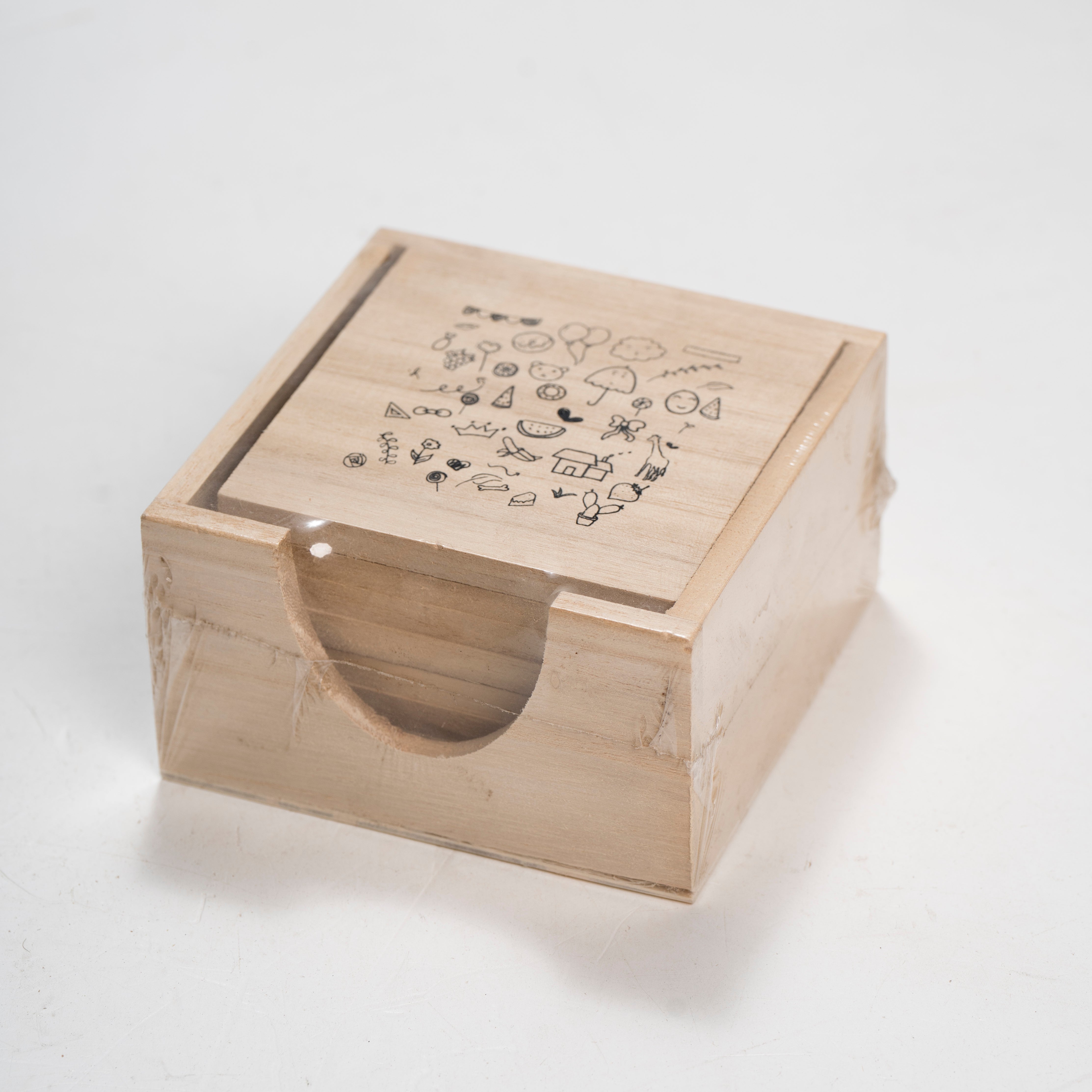 סט תחתיות עץ לכוס