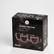 סט 4 ספלים לאספרסו