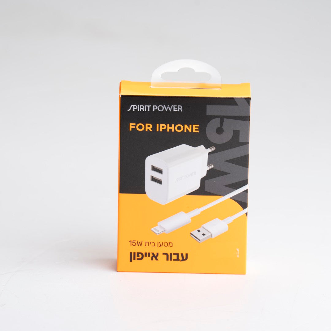 מטען רכב כבל אייפון 15W