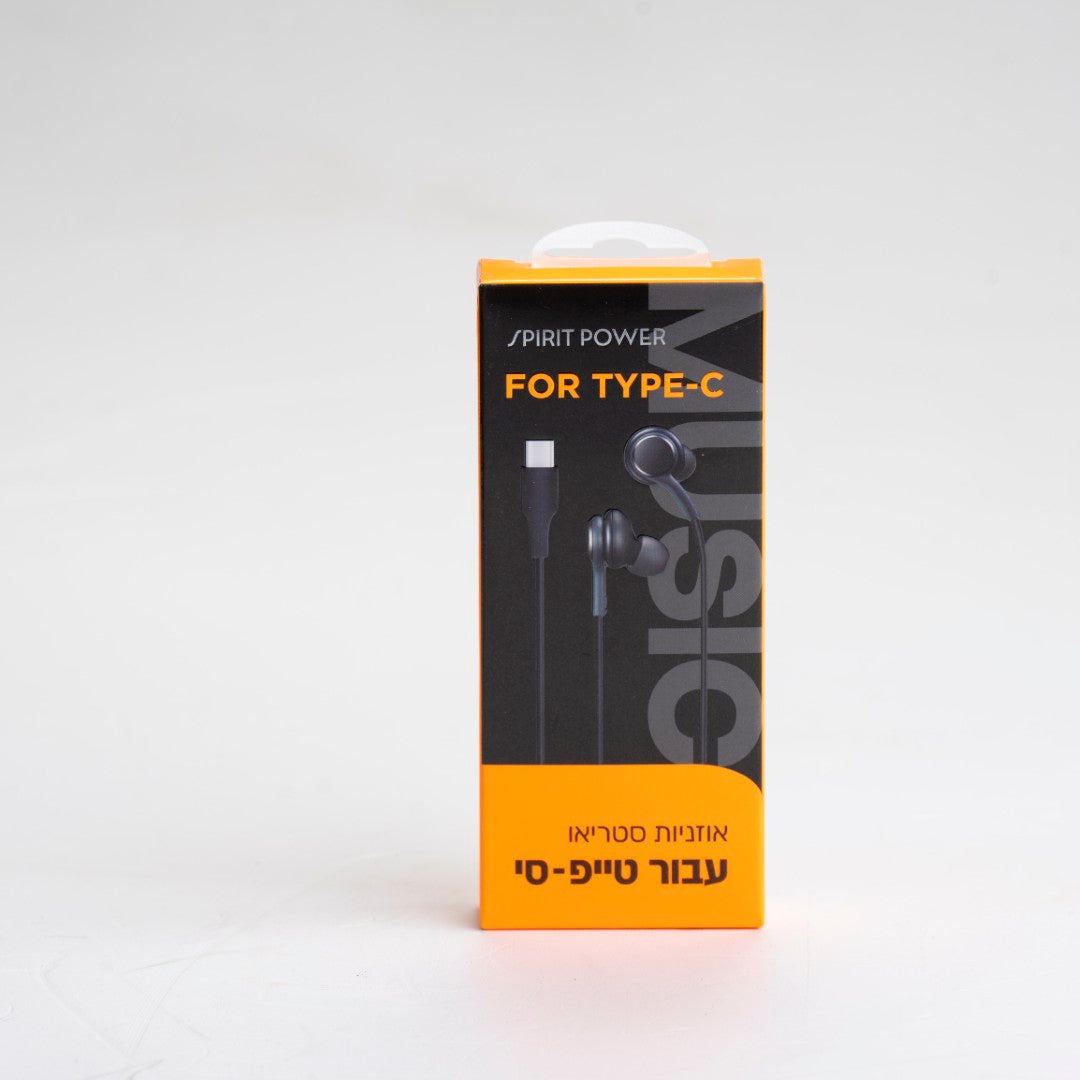 אוזניות סטריאו לטייפ סי