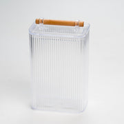 קופסאת אחסון ידית עץ 1 ליטר