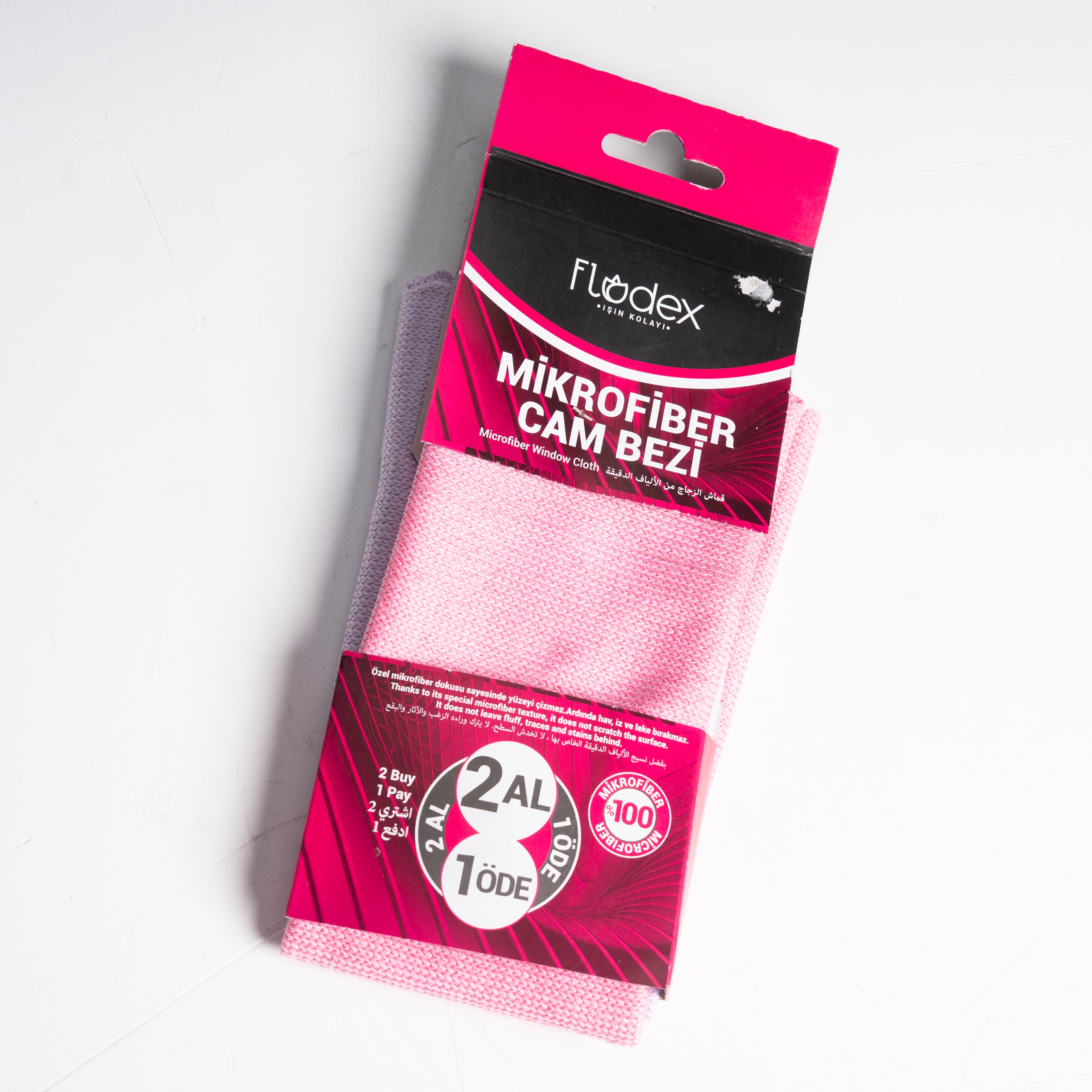 זוג מטליות למשטחי זכוכית FLODEX