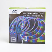 פס לד סולארי שטוח 5מ' + שלט