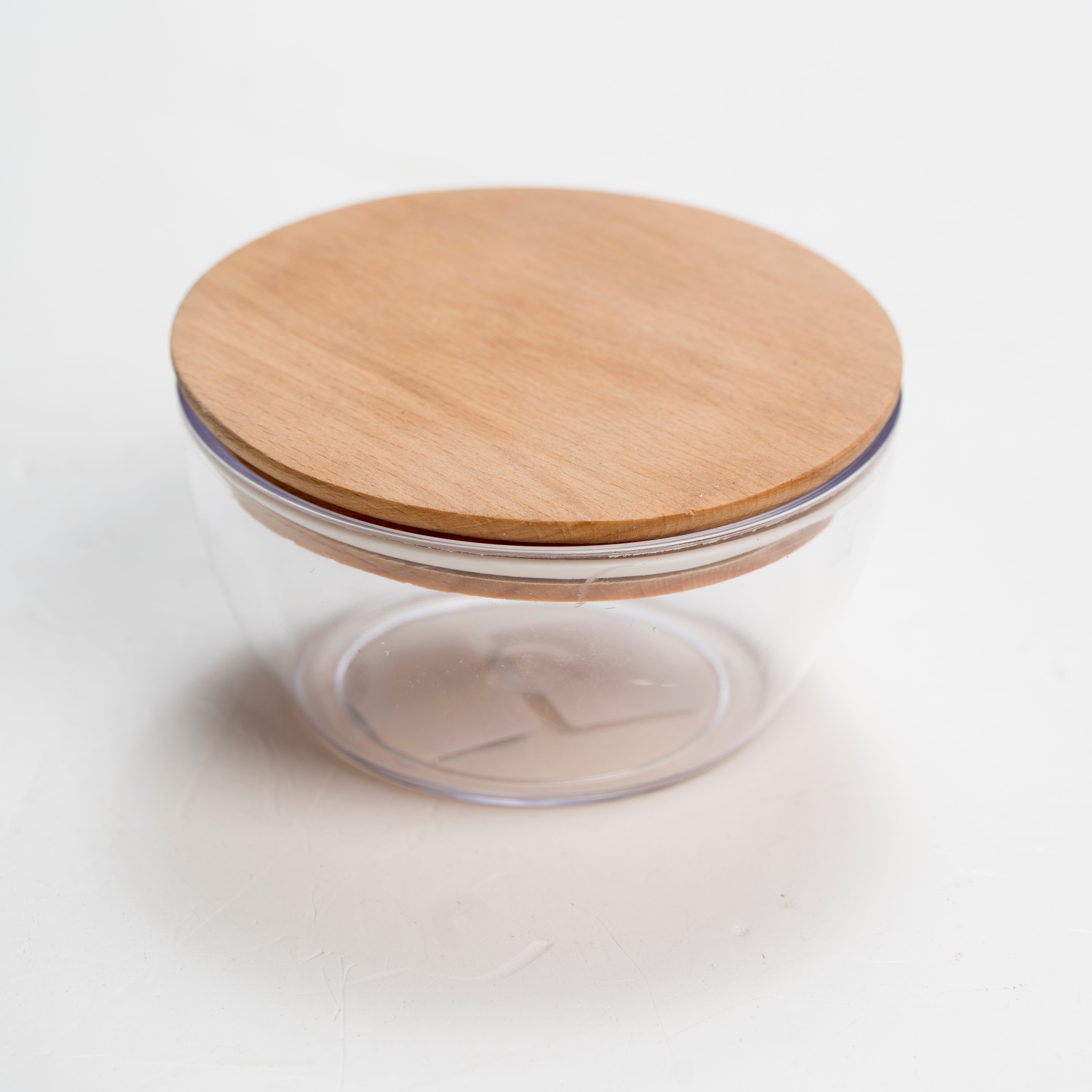 קופסאת ואקום עץ עגולה 350 מ"ל