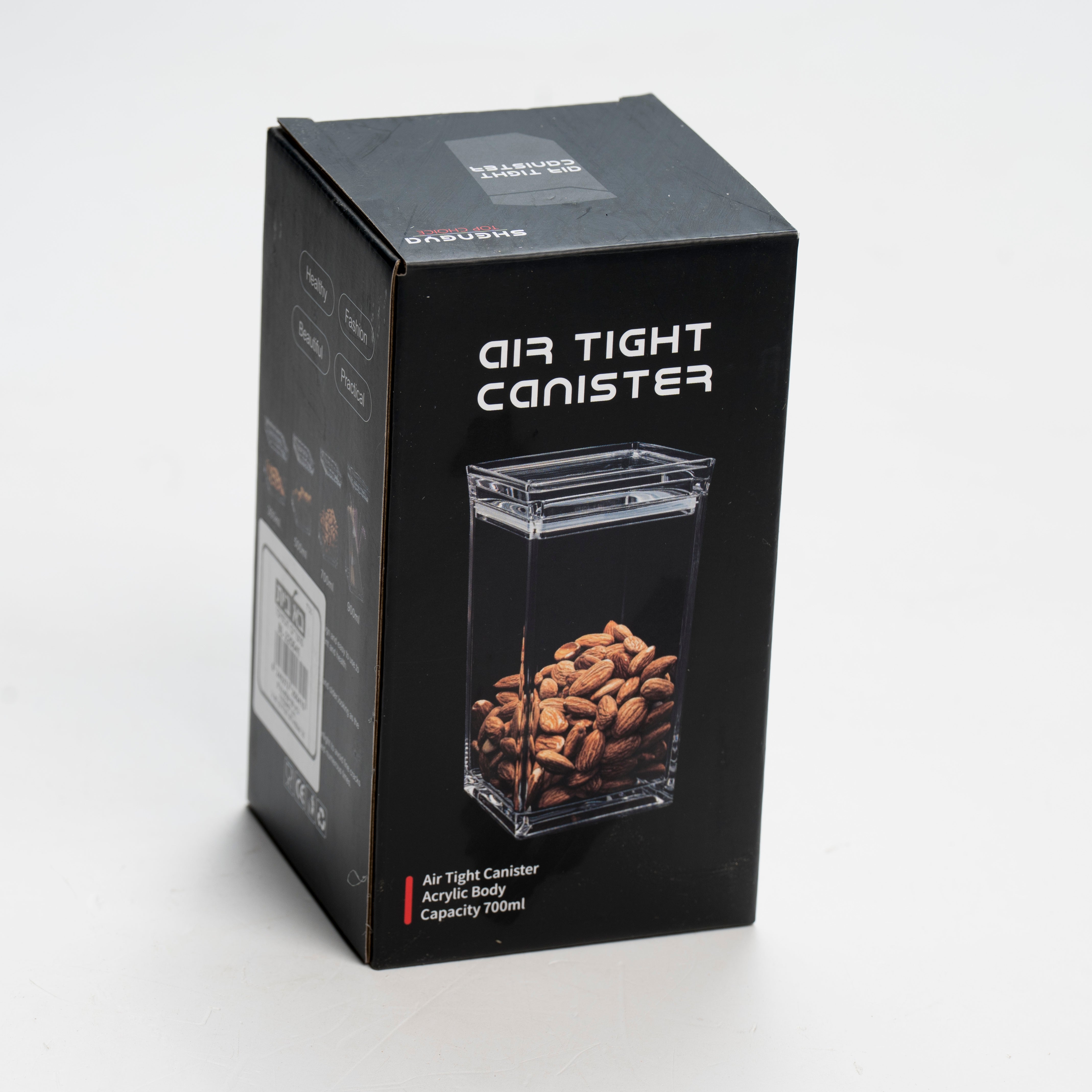 קופסא אקרילית + מכסה 500 מ"ל