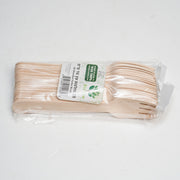 מזלגות עץ 16 ס"מ 25 יח'- מתכלה