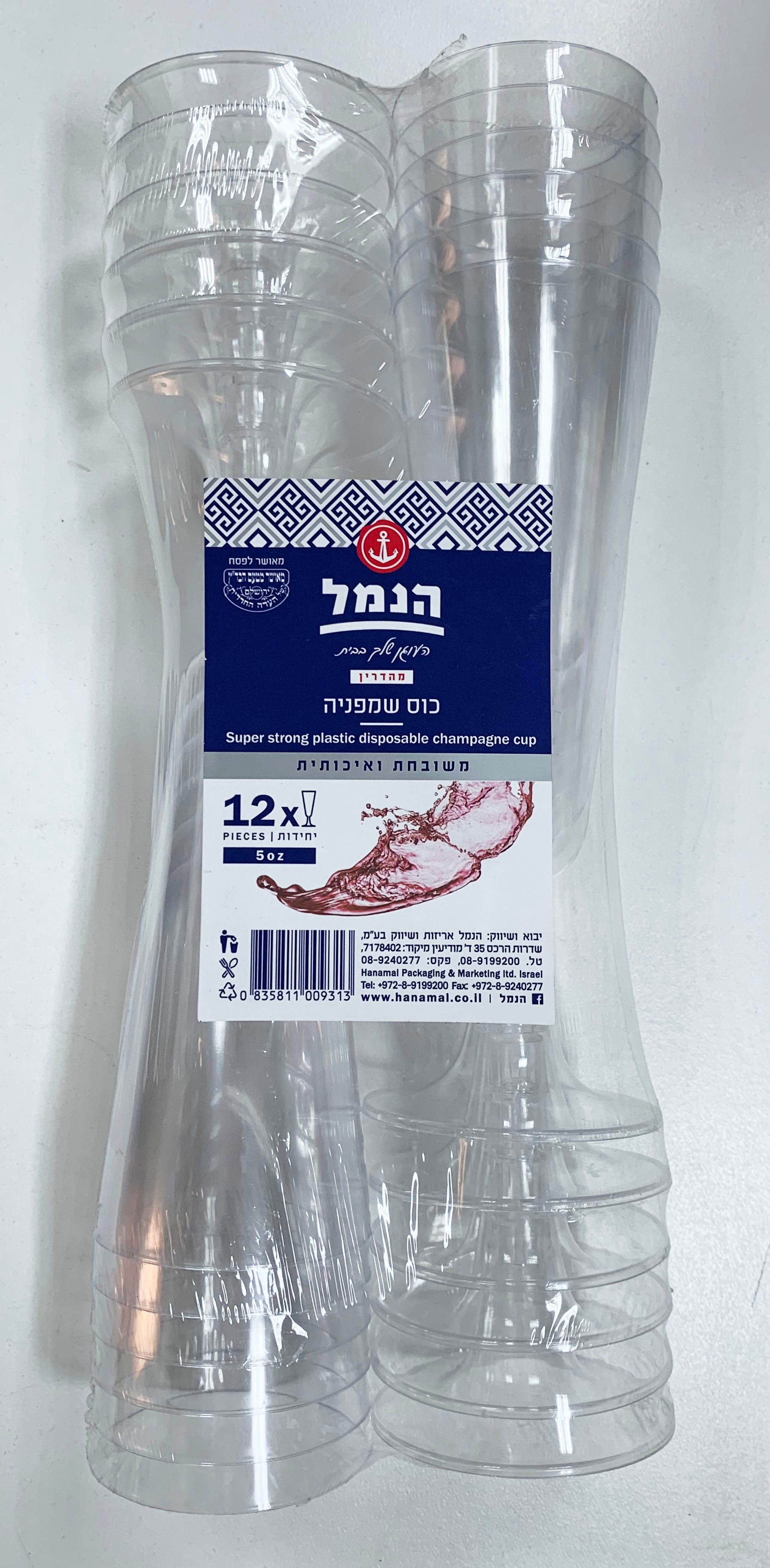 כוס שמפניה עבה 6 יח'- הנמל