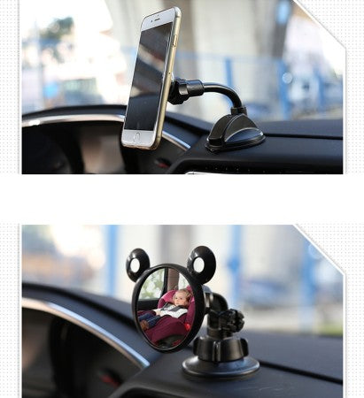 מחזיק טלפון וואקום+מראה