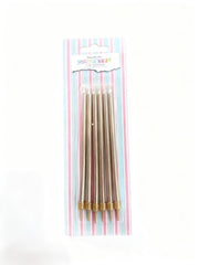 6 יח' נרות ארוכים רוזגולד