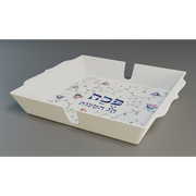 מגש למצות פרחים